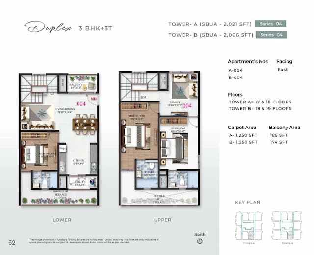 SBR Minara - 3 BHK Floor Plan