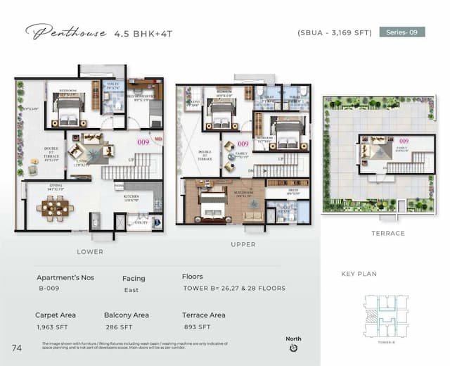 SBR Minara - 4 BHK Floor Plan