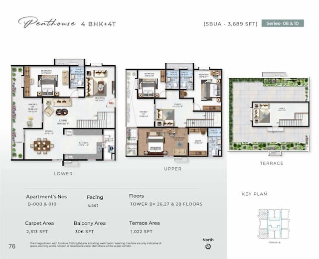 SBR Minara - 4 BHK Floor Plan