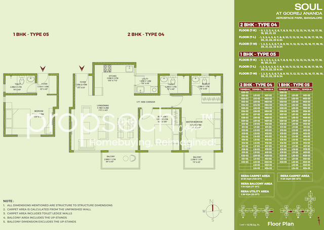 Soul Godrej Ananda - 3 BHK Floor Plan