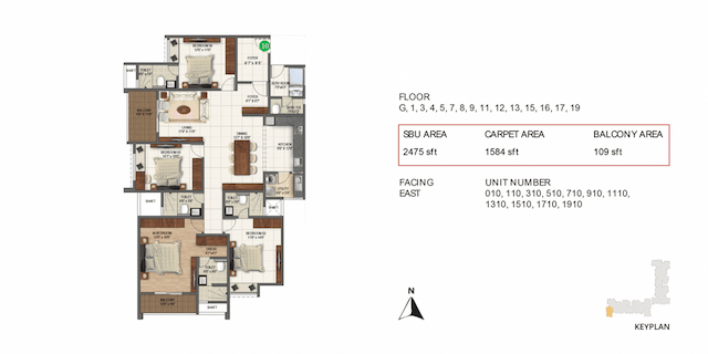 Sumadhura Folium Phase 1 - 4 BHK Floor Plan