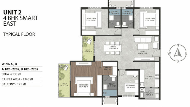 Sumadhura Sarang - 3.5 BHK Floor Plan