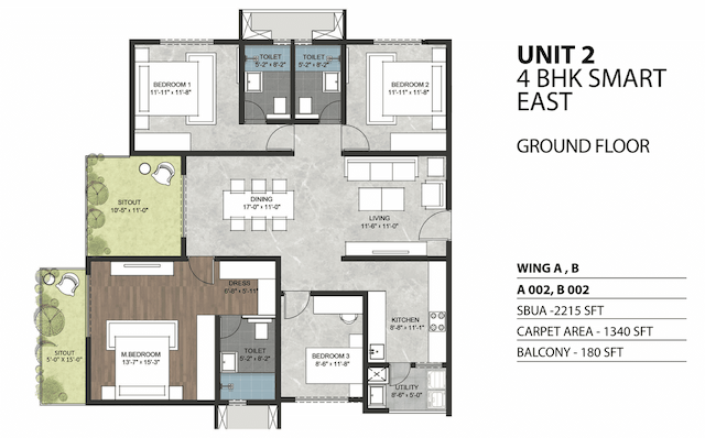 Sumadhura Sarang - 3.5 BHK Floor Plan