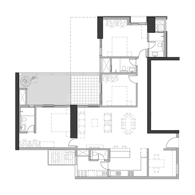 Total In That Quiet Earth - 3 BHK Floor Plan