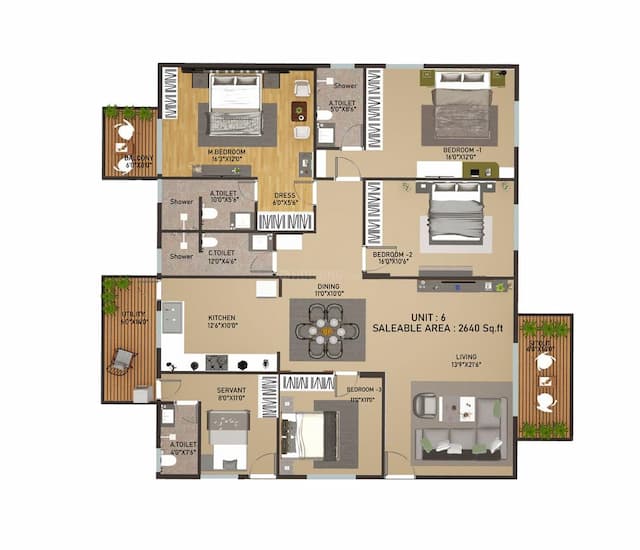 Vainavi Celestium - 4 BHK Floor Plan