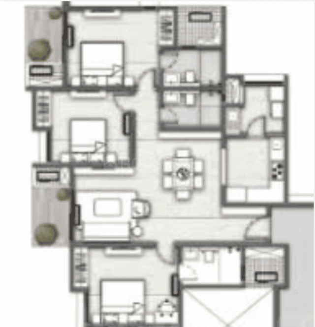 Vajram Codename KGF - 3 BHK Floor Plan