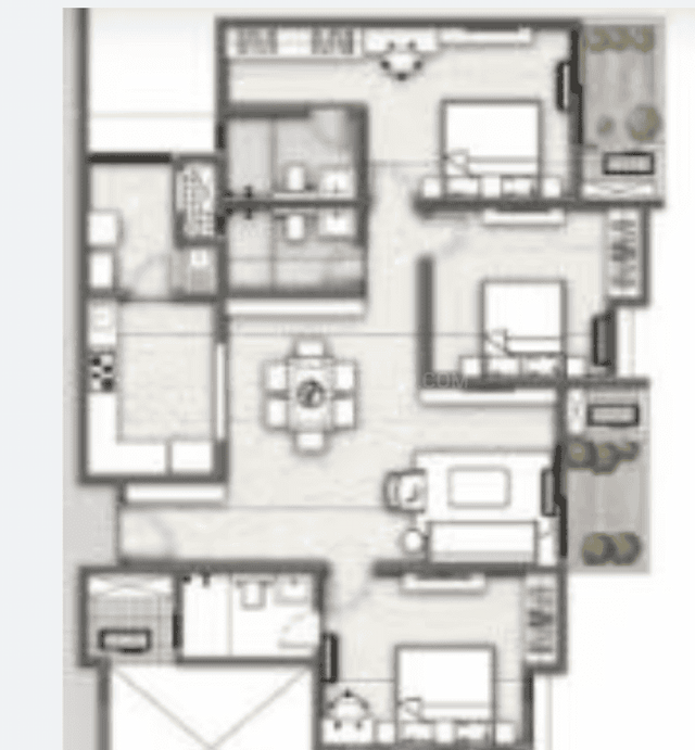 Vajram Codename KGF - 3 BHK Floor Plan