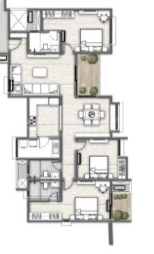 Vajram Codename KGF - 3 BHK Floor Plan