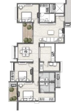 Vajram Codename KGF - 3 BHK Floor Plan